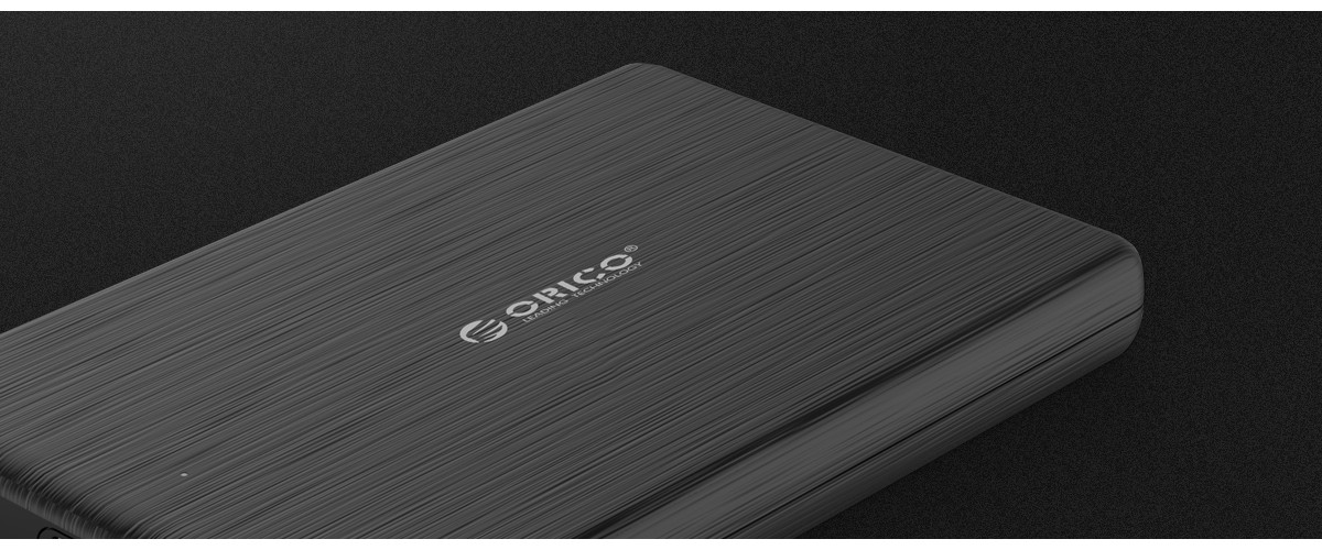 Orico 2.5英寸Type-C硬盘盒，拉丝工艺，纤巧便携