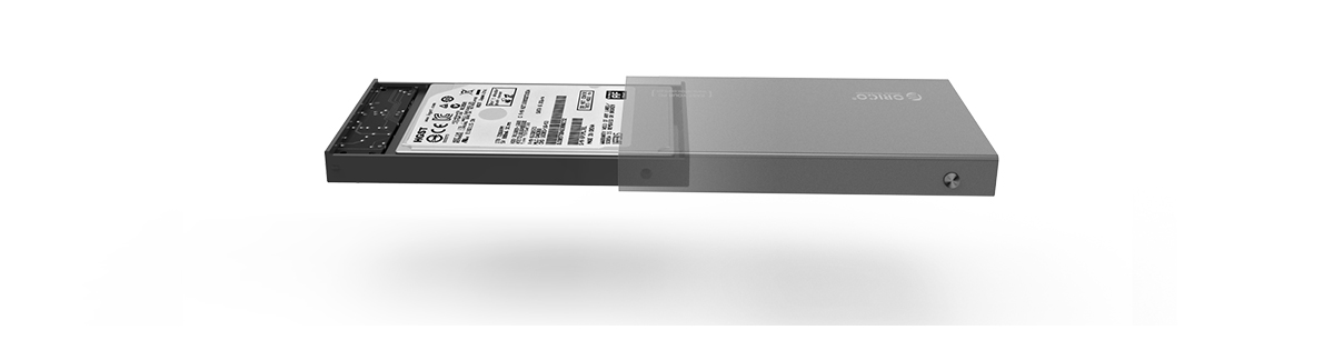 Orico 2.5寸全铝硬盘盒采用传统套接锁螺丝方式使硬盘更加牢固，散热性能更好