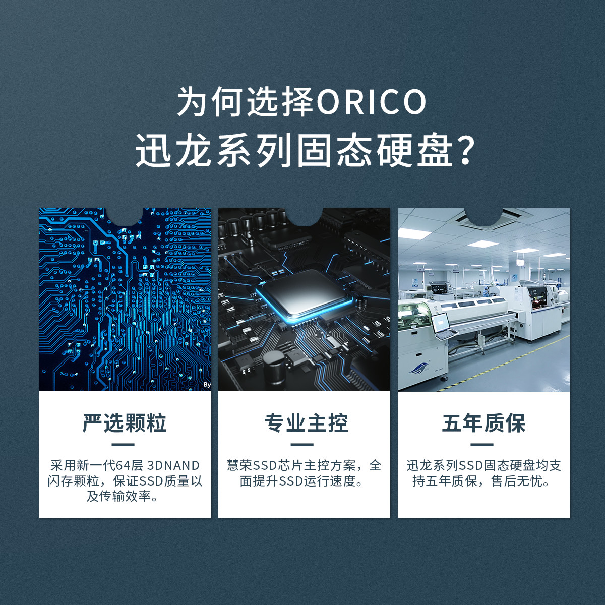 Orico 迅龙固态硬盘支持五年质保，售后无忧